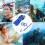(Blue, M) Diving Mask Snorkel Fins Set - Multicolor 3