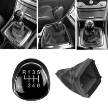 6-VäXlad LäDerväXelspak VäXelspak Gaitor Boot Cover för  mondeo mk4 (2007-2014)
