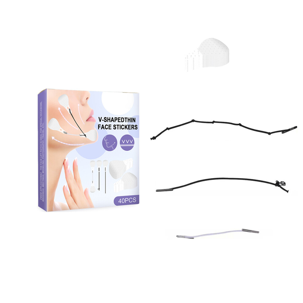Transparent Face Lift Strips For Wrinkle Reduction Invisible Face Tapes With Ropes Elastic And Waterproof Non-Irritating V Shape Facial Lifting Kit
