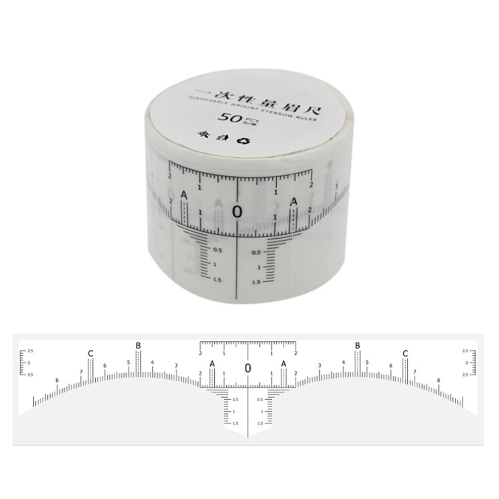 Fashionable Eyebrow Stencil Clear Plastic Body Eyebrow Shaping Disposable Eyebrow Ruler Adhesive Eyebrow Measurement Stencil Perfect Symmetrical