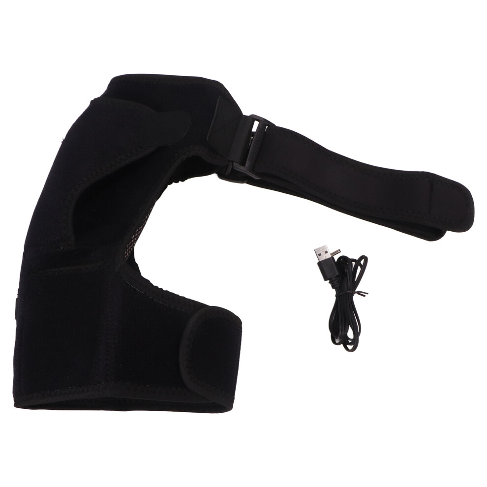 Comfortable Heated Shoulder Wrap For Left Or Right Shoulder, Cordless Shoulder Massager With3Temperature Levels And Adjustable Fit Suitable For