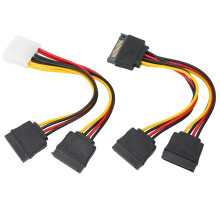 Fast Data Transfer Cable Management Optimized, SATA III6Gbps Compatible Male To Female Splitter For HDD SSD Devices, Locking Latch Prevents
