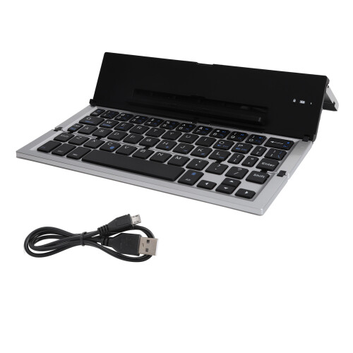 Ultra Slim Pocket Folding Keyboard Foldable Bluetooth Keyboard with Touchpad Rechargeable Portable Wireless Keyboard for Android Windows IOS Stable