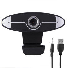 Plug In Webcam For PC Laptop With Built-In MIC Auto Color Compensation Privacy Lens Cap1MP Resolution For Virtual Meetings Home Office