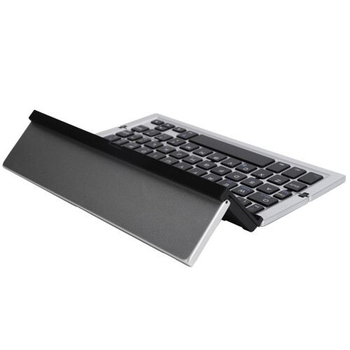 Ultra Slim Pocket Folding Keyboard Foldable Bluetooth Keyboard with Touchpad Rechargeable Portable Wireless Keyboard for Android Windows IOS Stable 1