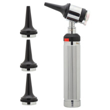 Fiber Optic Otoscope with Clear and True View, ENT Diagnostic Set Featuring Reusable Specula and Metal Adapter for Standard Disposable Tips
