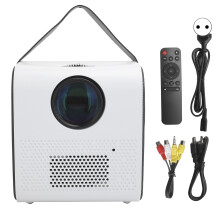 Home Theater Projector With Smart Electric Focus Adjustment And4Point Keystone Correction, High Temperature Resistant Lens For Long Term Usage WiFi