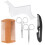Conjunto de réguas para aparar bigode e bigode em plástico ABS resistente. Ferramenta de modelagem compacta e leve para iniciantes ou uso em 6