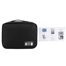 Lightweight Gadget Organizer Sleek Electronics Pouch For Data Cables Chargers Memory Cards And More Easy Clean Surface Durable Zipper Rounded Corners