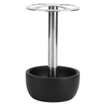 Compact Toothbrush And Toothpaste Holder Bathroom Vanity Organizer Stainless Steel Toothbrush Stand Rustproof Plastic Toothbrush Cup Circular Design