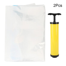 Bedding Storage Bag with Manual Pump, Vacuum Compressed Organizer Bag for Quilts Pillows Sweaters Blankets Waterproof Anti Mold Foldable Ideal for