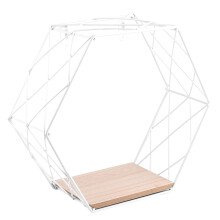 Decorative Storage Racks Nordic Grid Design Wall Mount Floating Shelves Suitable For Studios Iron And Wood Decorative Shelves Rope Installation