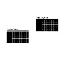 2 Count Reusable Wall Planner Family Calendar Dry Erase Board For
