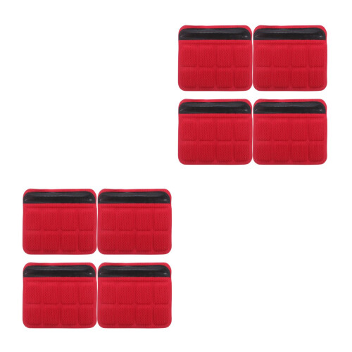 8Pcs Red Breathable Sponge Chin Pads Pad Replacement for Riding