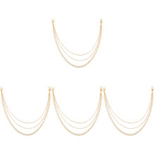 8Pcs Portable Golden Metal Pants Chains Decorative Chain for Men Women