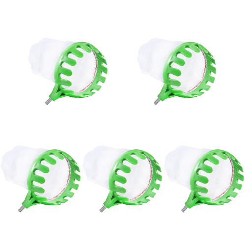 5Pcs Multi-Functional Green Fruit Picker Basket for Outdoor Harvest