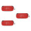 3Pcs Portable Stethoscope Case Red Storage Bag with Accessory Pocket 3