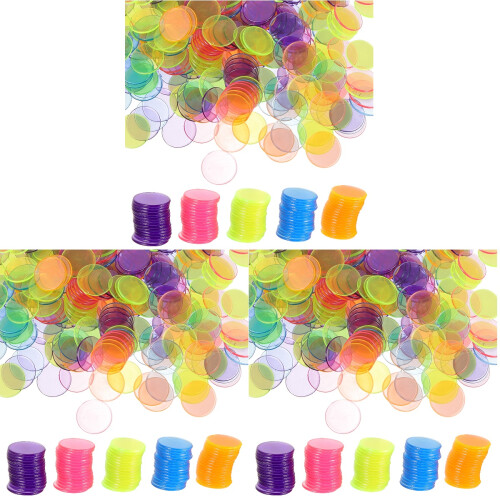 900Pcs Premium Plastic Poker Chips Markers for Counting and Play
