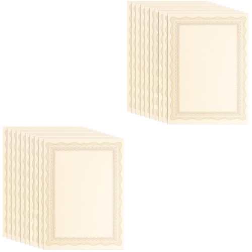 20Pcs Writable Printable Khaki Certificate Paper for School and Office 1