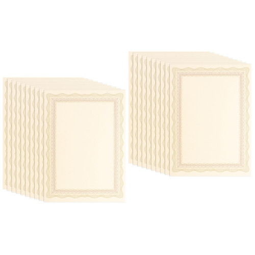 20Pcs Writable Printable Khaki Certificate Paper for School and Office 2