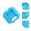 2Pcs Blue Silicone Watch Shell Durable Protective Case for Watches 10