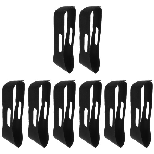 8Pcs Effective Snoring Solution Chin Straps Elastic Durable Black