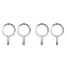 2 Count Silver Chest Patch Decal Breast Paper Cup Decoration Travel
