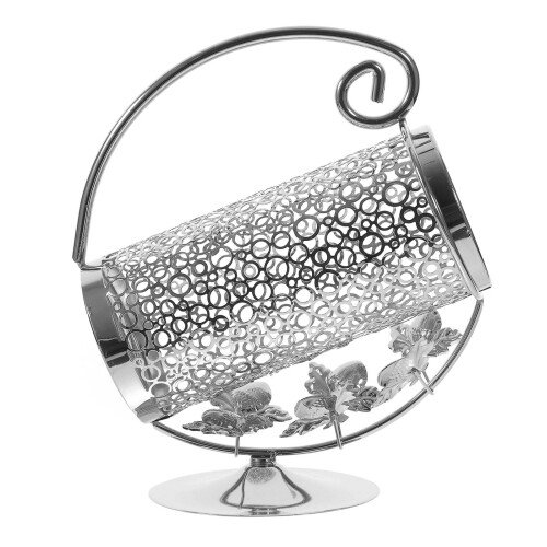 2Pcs Iron Stand Silver Decorative Holder 1