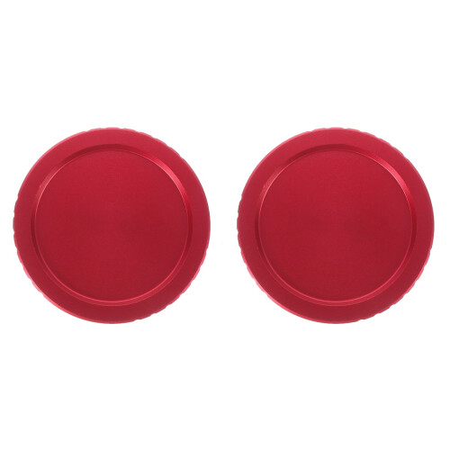2Pcs Durable Red Metal Covers for Telescope Eyepiece Threaded Caps