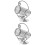 2Pcs Iron Stand Silver Decorative Holder 6