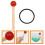 4 Sets Crystal Bowl Music Bowl Red Accessories Rubber 7