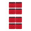 8Pcs Red Breathable Sponge Chin Pads Pad Replacement for Riding 3