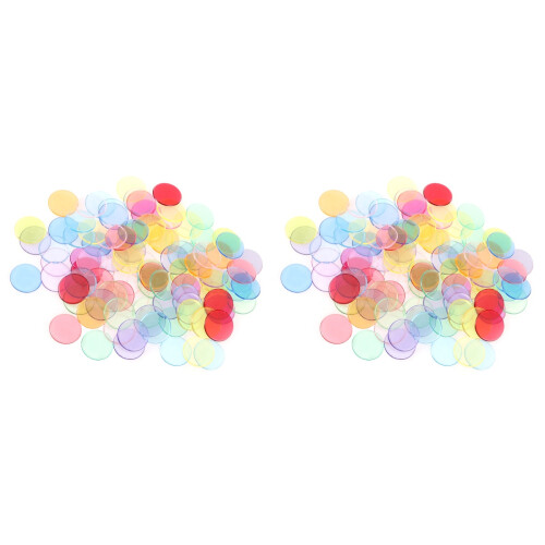 1000St Chips Plastic Gekleurd Transparant Spelmateriaal Kinderen 1