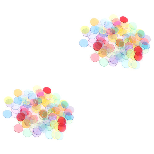 1000St Chips Plastic Gekleurd Transparant Spelmateriaal Kinderen 2