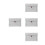 4Pcs Multifunctional Felt Laptop and Tablet Sleeve Light Grey Bag 5