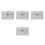 4Pcs Multifunctional Felt Laptop and Tablet Sleeve Light Grey Bag 8