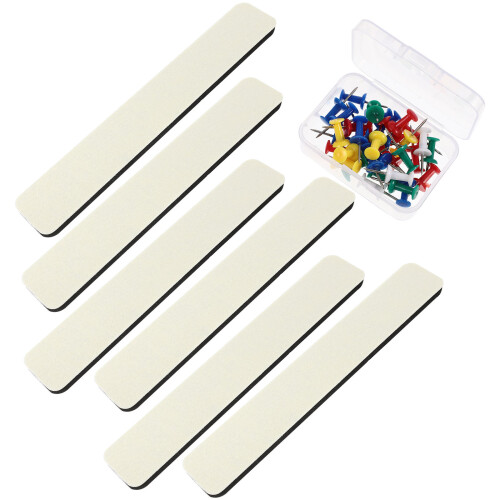 4Sets Felt Bulletin Board Strips White for Wall Decor and Memo Use 1