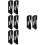 8Pcs Effective Snoring Solution Chin Straps Elastic Durable Black 8