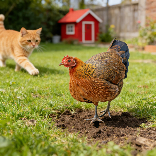 Weather-Resistant Acrylic Chicken Yard Decor