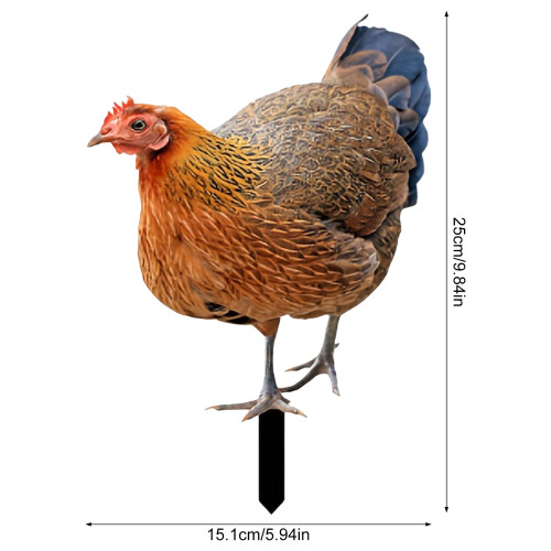 Weather-Resistant Acrylic Chicken Yard Decor 2