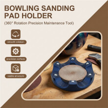 (Black) 360 Bowling Ball Sanding Pad Rotating Holder