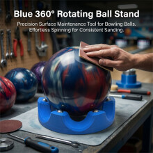 (Blue) 360 Bowling Ball Sanding Pad Rotating Holder