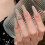 (M) 10PCS Glossy Gradient Press-On Nails DIY Home Art 3