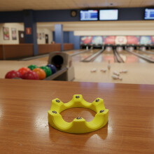 (Yellow) 360 Bowling Ball Sanding Pad Rotating Holder