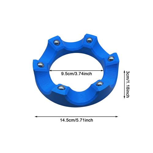 (Blue) 360 Bowling Ball Sanding Pad Rotating Holder 2