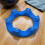 (Blue) 360 Bowling Ball Sanding Pad Rotating Holder 6