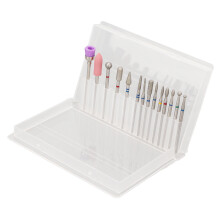 Professional Nail Drill Bit Set Easy To Carry Transparent Nail Drill Bit Organizer With Multi Functional Use High Hardness And Durable Bits