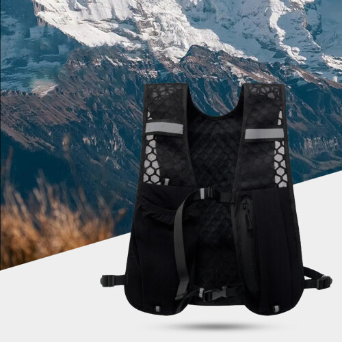 (Black) Hydration Vest for Running Cycling Hiking 1