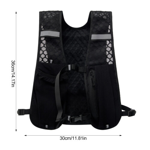 (Black) Hydration Vest for Running Hiking Cycling 2
