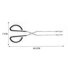 Grillzange mit Clip, Edelstahl-Kochzange mit verlängertem Griff, Servierzange für Küche, Buffet, Restaurant, lebensmittelecht, korrosionsbeständig